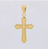 Dije Cruz Bordes Punteadas 0.9 g / 1 1/4 in Oro Amarillo 18K