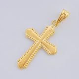 Dije Cruz Bordes Punteadas 0.9 g / 1 1/4 in Oro Amarillo 18K