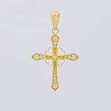 Dije Cruz Corazones 1.3 g / 1 1/4 in Oro Amarillo 18K