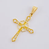 Dije Cruz Corazones 1.3 g / 1 1/4 in Oro Amarillo 18K