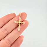 Dije Cruz Corazones 1.3 g / 1 1/4 in Oro Amarillo 18K