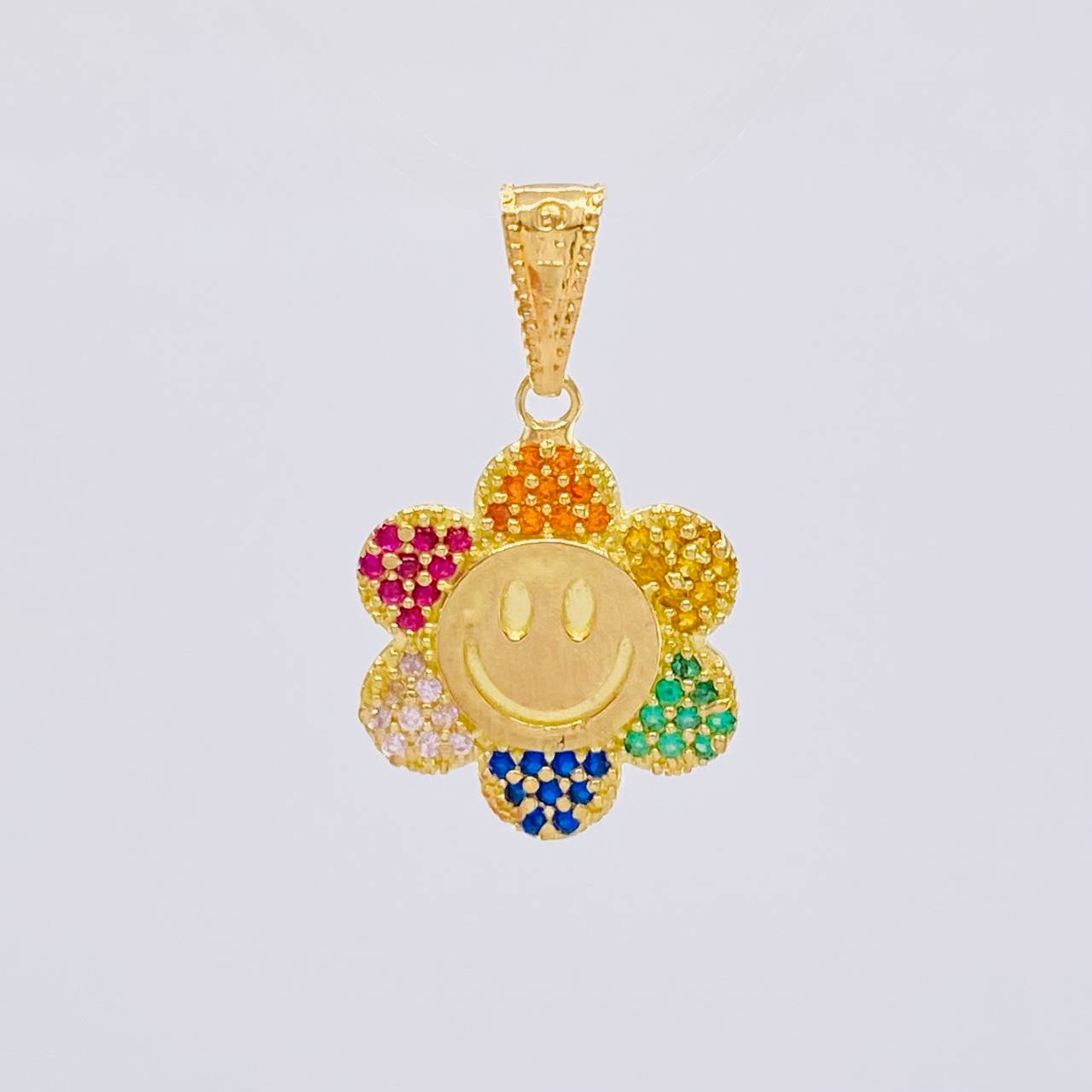 Pendant Animated Flower 2.1 g / 1 in Yellow Gold 18K