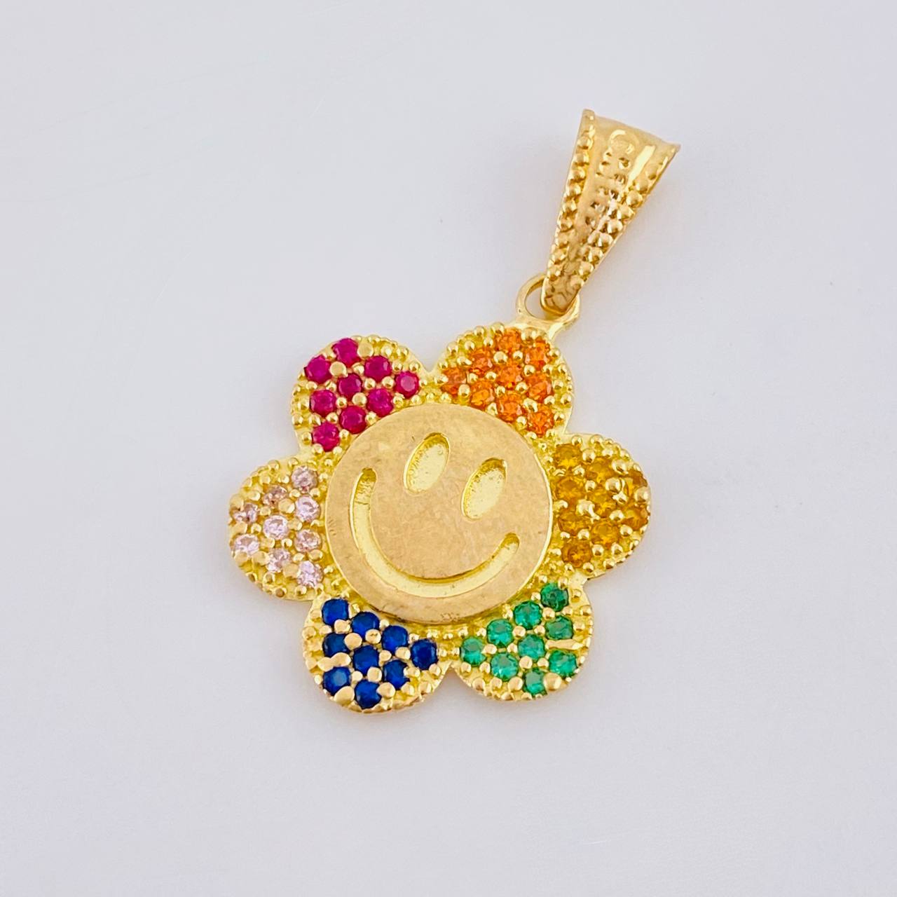 Pendant Animated Flower 2.1 g / 1 in Yellow Gold 18K