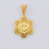 Pendant Animated Flower 2.1 g / 1 in Yellow Gold 18K