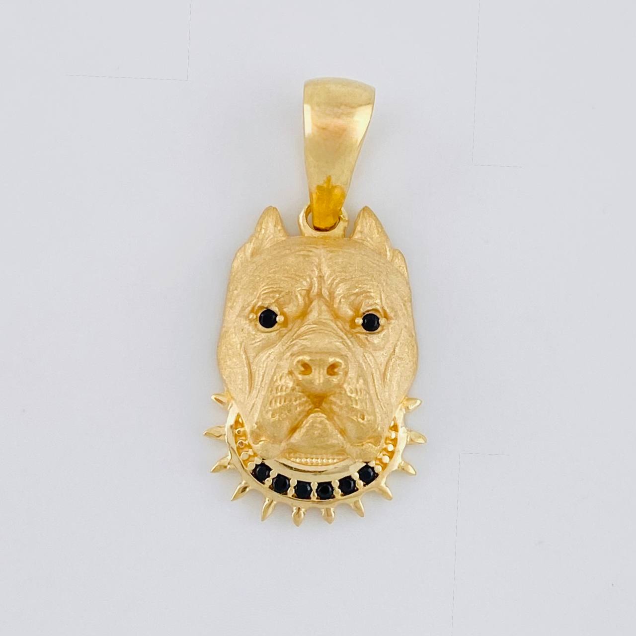 Pendant Dog Face Matte 2.7 g / 1 in Yellow Gold 18K