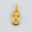 Pendant Dog Face Matte 2.7 g / 1 in Yellow Gold 18K