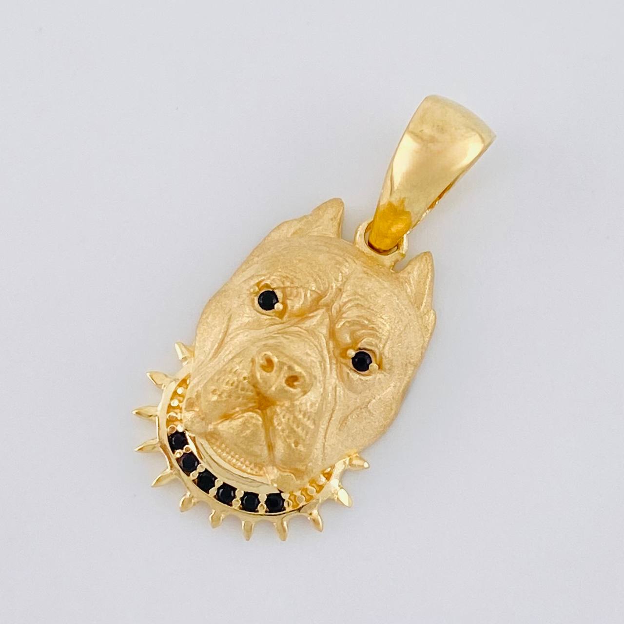 Pendant Dog Face Matte 2.7 g / 1 in Yellow Gold 18K