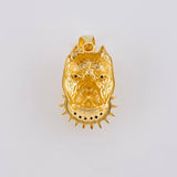 Pendant Dog Face Matte 2.7 g / 1 in Yellow Gold 18K