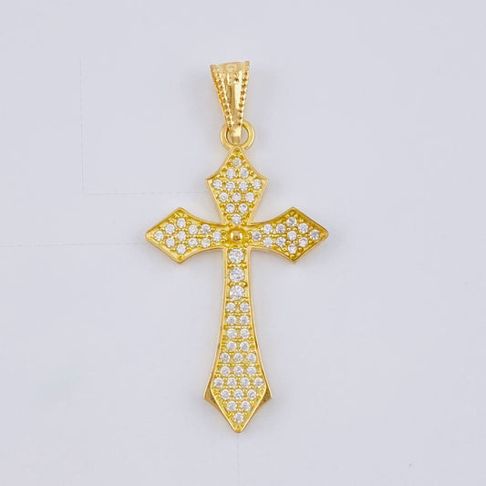 Dije Cruz Gotica 1.95 g / 1 1/2 in Oro Amarillo 18K