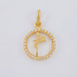 Pendant Circle Faith 1.25 g / 3/4 in Yellow Gold 18K