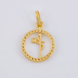 Pendant Circle Faith 1.25 g / 3/4 in Yellow Gold 18K