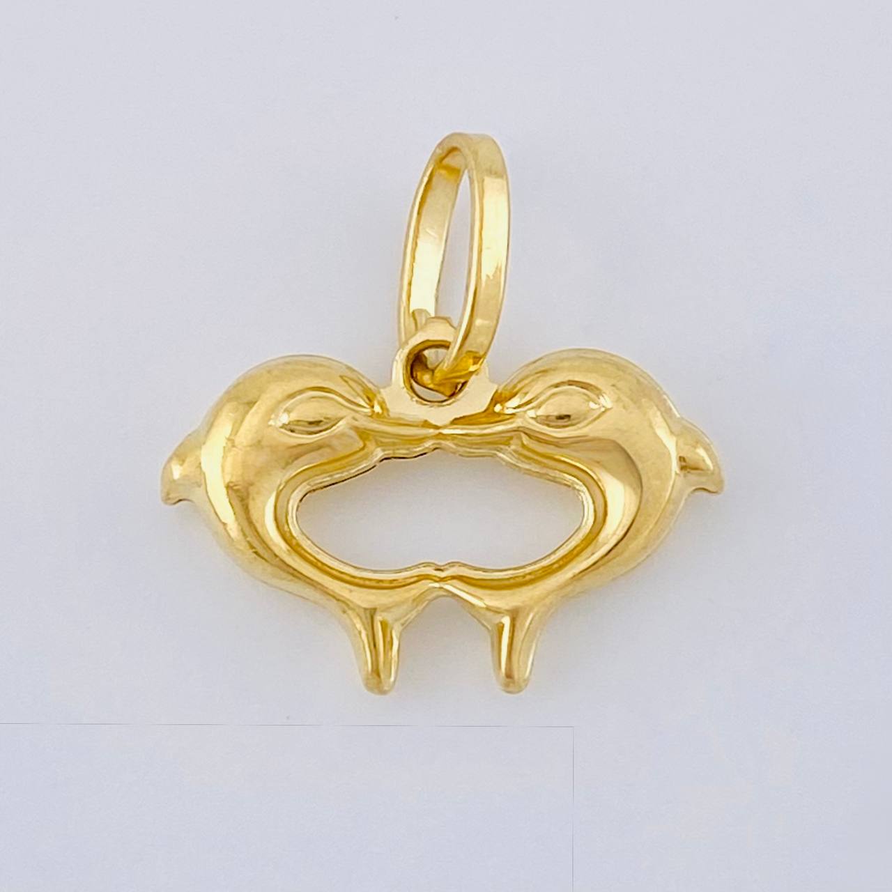 Pendant Heart of Dolphins 0.95 g / 1/2 in Yellow Gold 18K