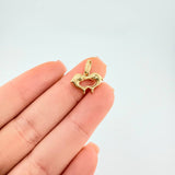 Pendant Heart of Dolphins 0.95 g / 1/2 in Yellow Gold 18K
