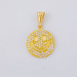 Happy Face Pendant Dense 1.75 g / 1 in 18K Yellow Gold