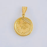 Happy Face Pendant Dense 1.75 g / 1 in 18K Yellow Gold