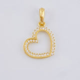 Pendant Heart Silhouette 1.3 g / 3/4 in 18K Yellow Gold