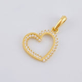 Pendant Heart Silhouette 1.3 g / 3/4 in 18K Yellow Gold