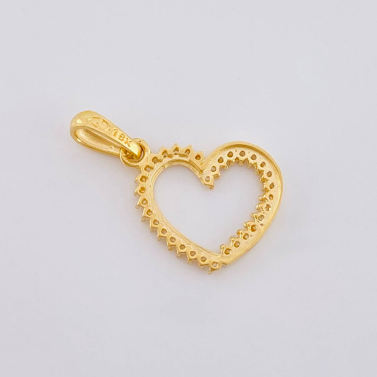 Pendant Heart Silhouette 1.3 g / 3/4 in 18K Yellow Gold