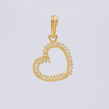 Pendant Heart Silhouette 1.3 g / 3/4 in 18K Yellow Gold