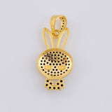Pendant Rabbit Face 2.25 g / 1 in 18K Yellow Gold