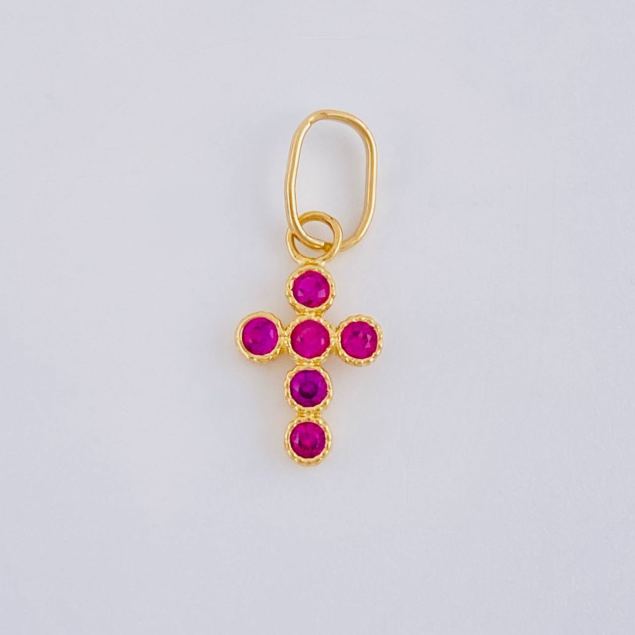 Pendant Dense Cross 0.55 g / 3/4 in Yellow Gold 18K
