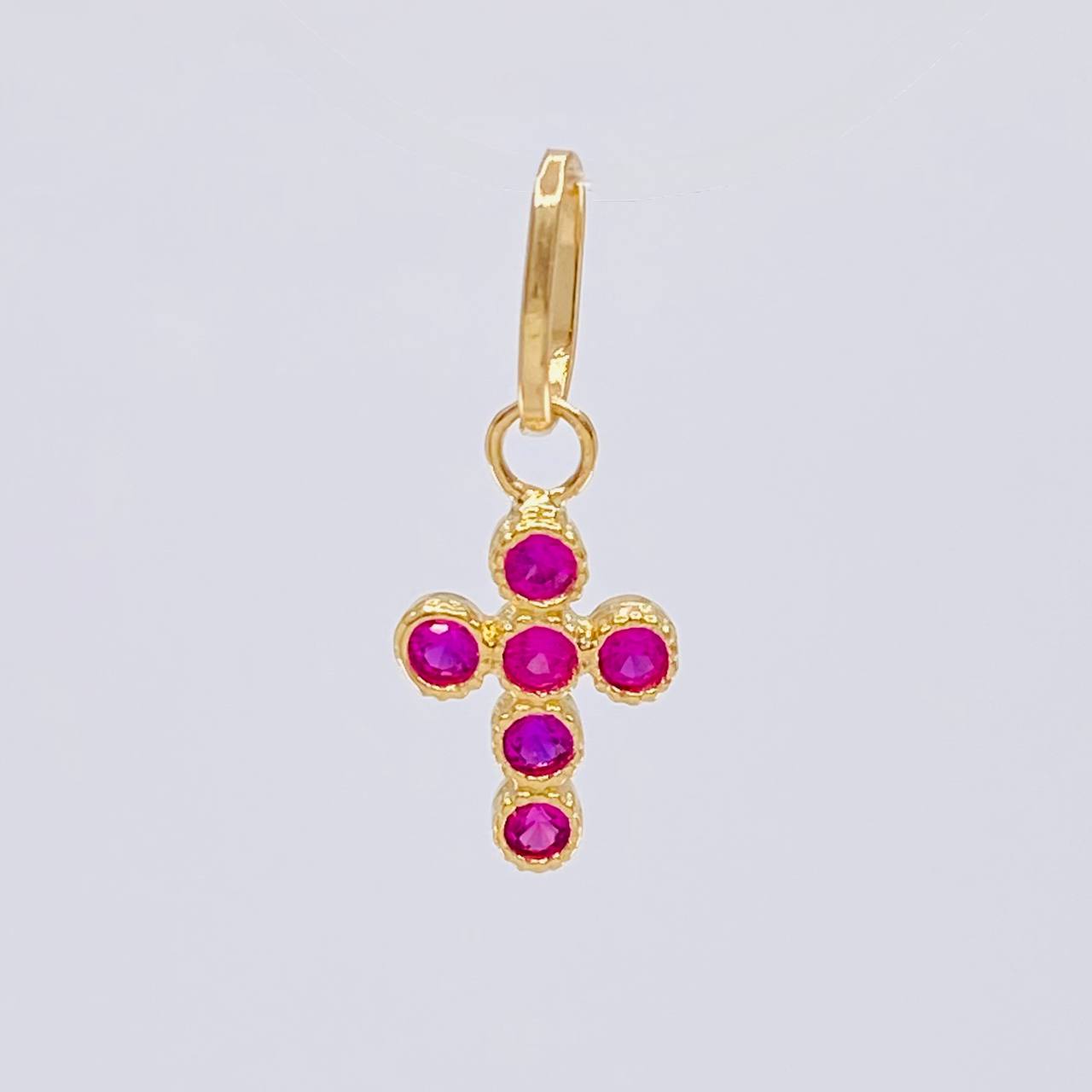 Pendant Dense Cross 0.55 g / 3/4 in Yellow Gold 18K