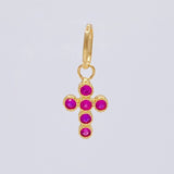 Pendant Dense Cross 0.55 g / 3/4 in Yellow Gold 18K