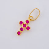 Pendant Dense Cross 0.55 g / 3/4 in Yellow Gold 18K