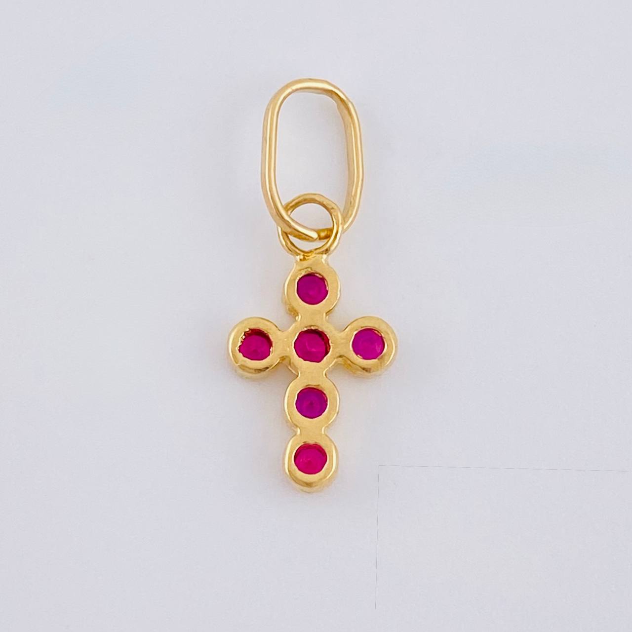 Pendant Dense Cross 0.55 g / 3/4 in Yellow Gold 18K