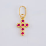 Pendant Dense Cross 0.55 g / 3/4 in Yellow Gold 18K