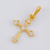 Pendant Cross Arrow 0.7 g / 3/4 in Yellow Gold 18K