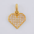 Pendant Heart Dense 1.3 g / 3/4 in Yellow Gold 18K