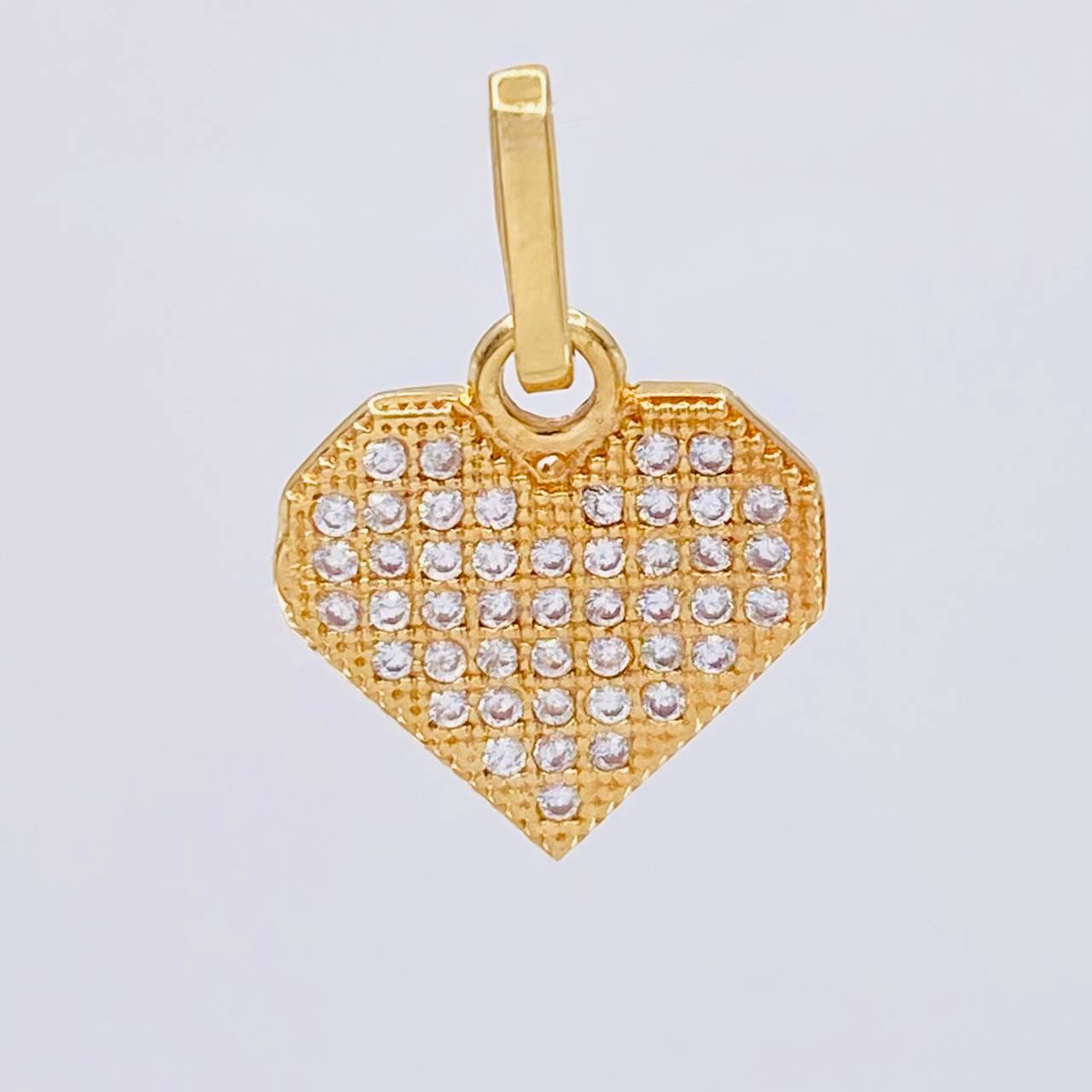 Pendant Heart Dense 1.3 g / 3/4 in Yellow Gold 18K