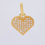 Pendant Heart Dense 1.3 g / 3/4 in Yellow Gold 18K