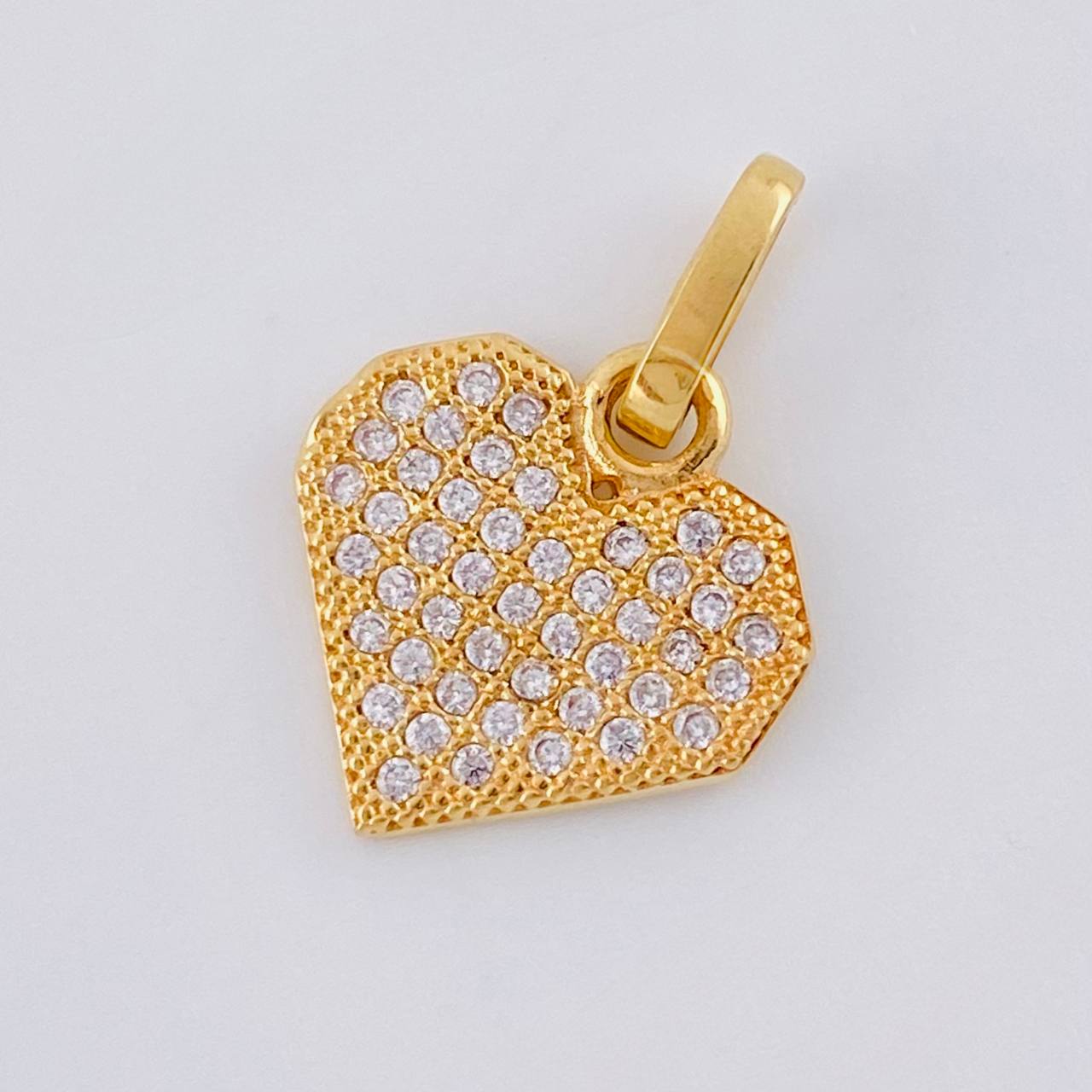 Pendant Heart Dense 1.3 g / 3/4 in Yellow Gold 18K
