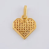 Pendant Heart Dense 1.3 g / 3/4 in Yellow Gold 18K
