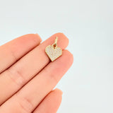 Pendant Heart Dense 1.3 g / 3/4 in Yellow Gold 18K