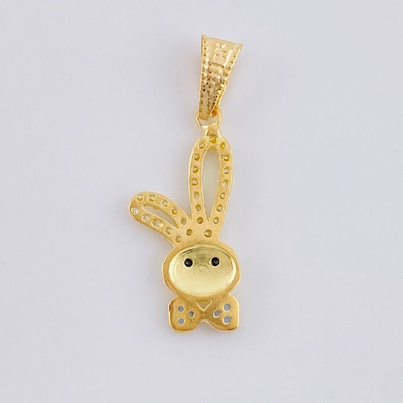 Pendant Rabbit Face 1.15 g / 1 in Yellow Gold 18K