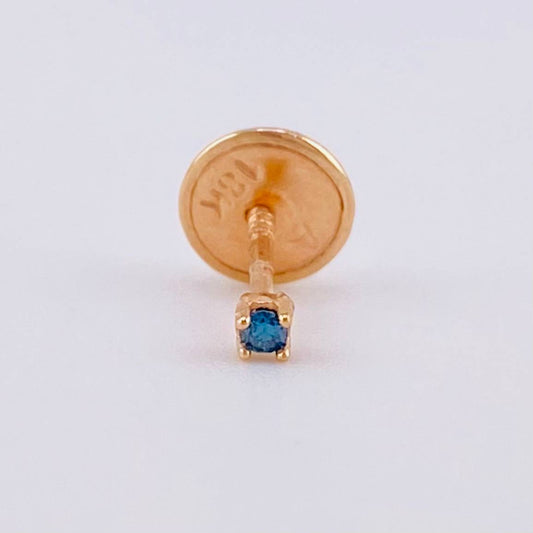 Stud Earrings Unique Four Prongs Diamond 2 Pts 0.2 g / in / 1.6 mm Rose Gold 18K