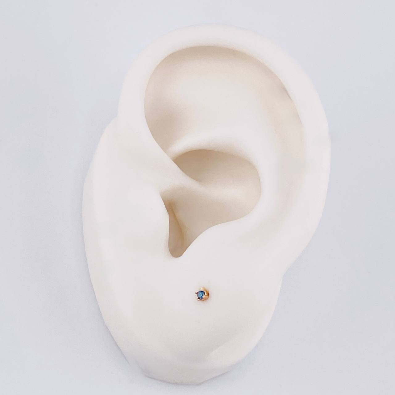Topos Unico Cuatro Garras Diamante 2 Pts 0.2 g / in / 1.6 mm Oro Rosa 18K