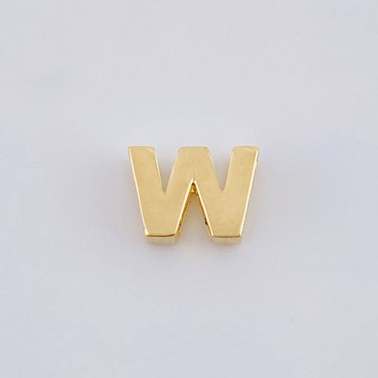 Herraje Letra W 0.35 g / 1/4 in Oro Amarillo 18K