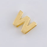 Charm Letter W 0.45 g / 1/4 in Yellow Gold 18K