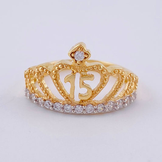 Anillo 15'S 3.6 g / T7 1/2 Oro Amarillo 18K