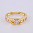 Anillo Solitario Puente Burbujas 3.55 g / T6 1/2 Oro Amarillo 18K