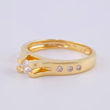 Anillo Solitario Puente Burbujas 3.55 g / T6 1/2 Oro Amarillo 18K