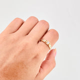 Anillo Solitario Puente Burbujas 3.55 g / T6 1/2 Oro Amarillo 18K