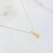 Set Cadena y Dije Aguja Trenzada + Ancla 1.35gr / 17 3/4 in / Oro Amarillo 18K