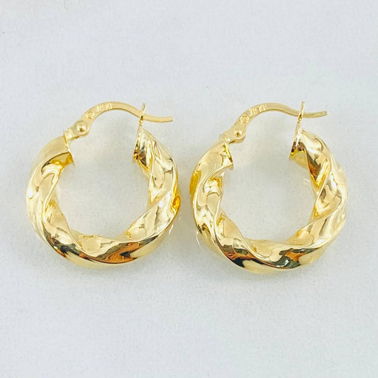 Hoop Earrings Deis 3.2gr / 1in / 18K Gold