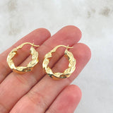Hoop Earrings Deis 3.2gr / 1in / 18K Gold