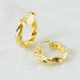 Hoop Earrings Deis 3.2gr / 1in / 18K Gold